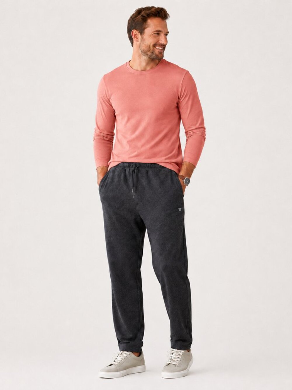 Mack Weldon Men’s Large Charcoal Gray Stretch Jogger Pants Drawstring